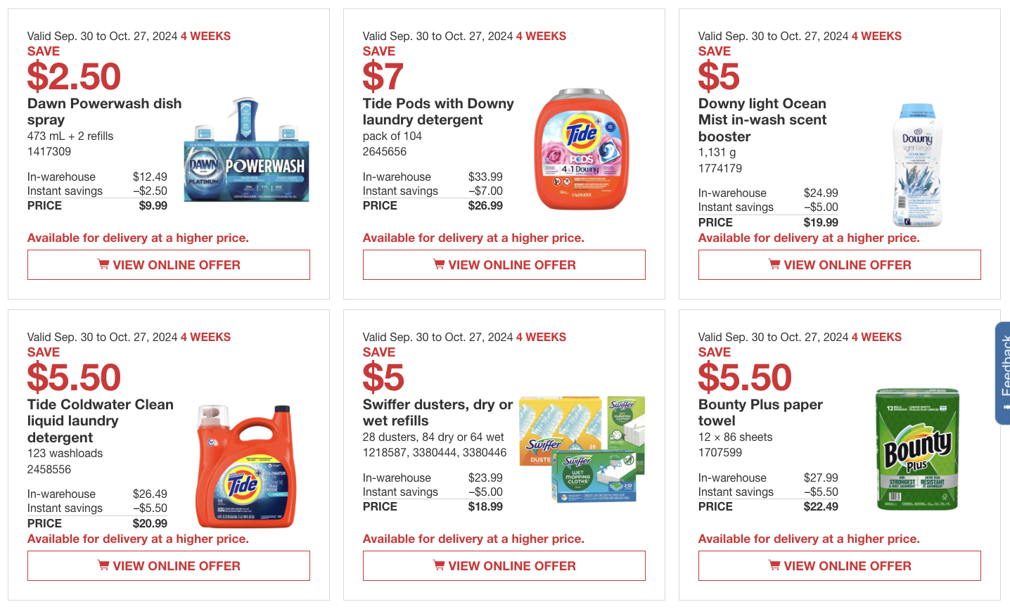 Costco Canada Coupons/Flyers Deals at All Costco Wholesale Warehouses